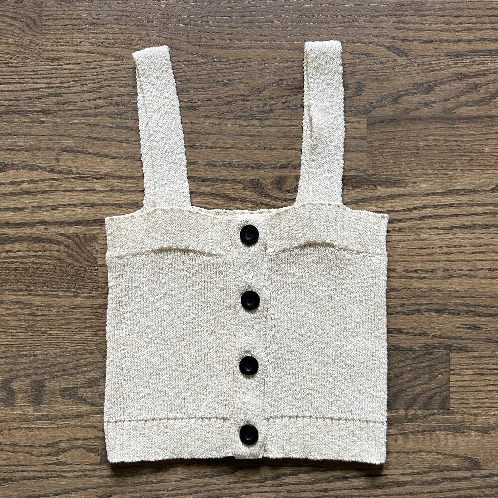 Derek Lam Denim Button Down Sweater Tank